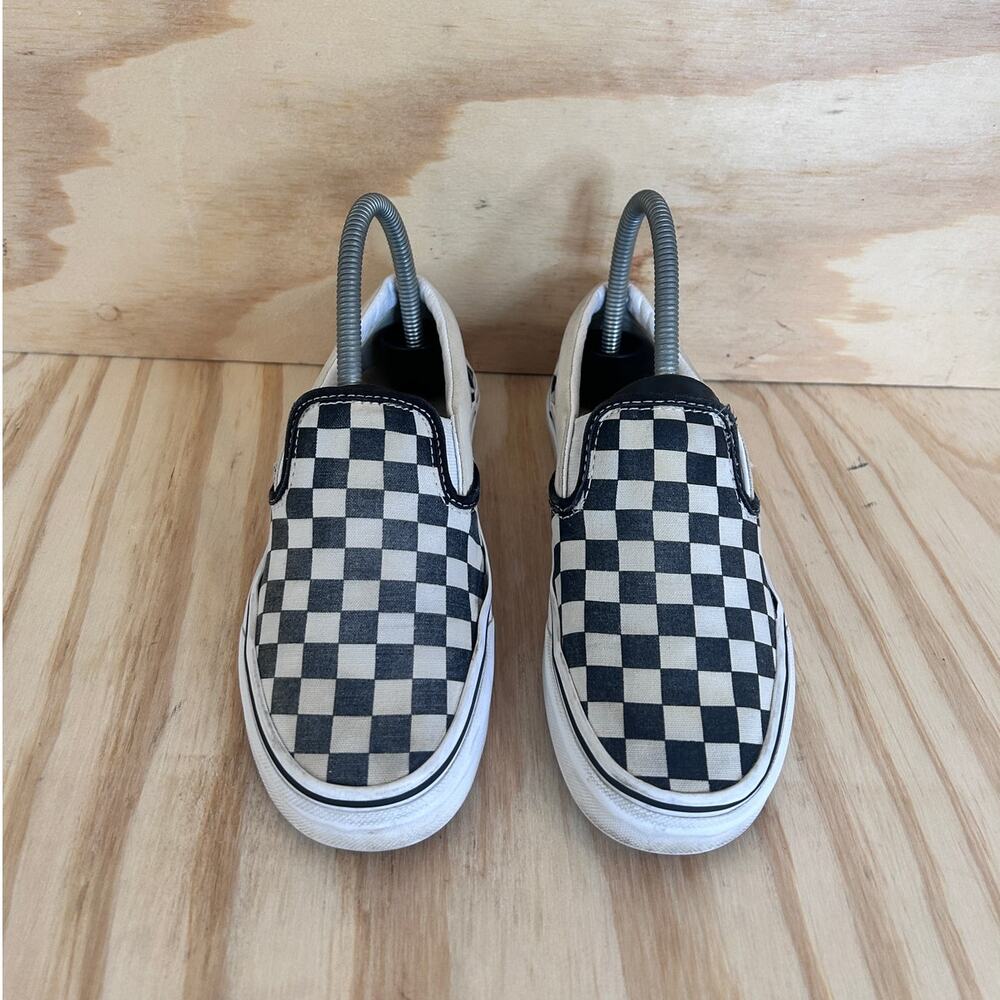VANS - Classic Slip-On Checkeredboard - Sneakers - White/Black - Women's - 5.5 - Picture 2 of 9